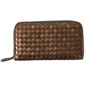 Bottega Veneta long zipper round wallet